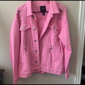 Forever 21 pink jean jacket